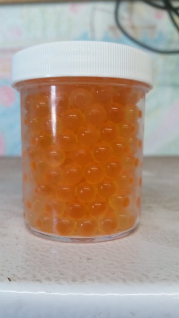 Catchmore Natural Color Salmon Eggs in 4 oz jar; Harvested in Michigan;  Certified; #SEN8